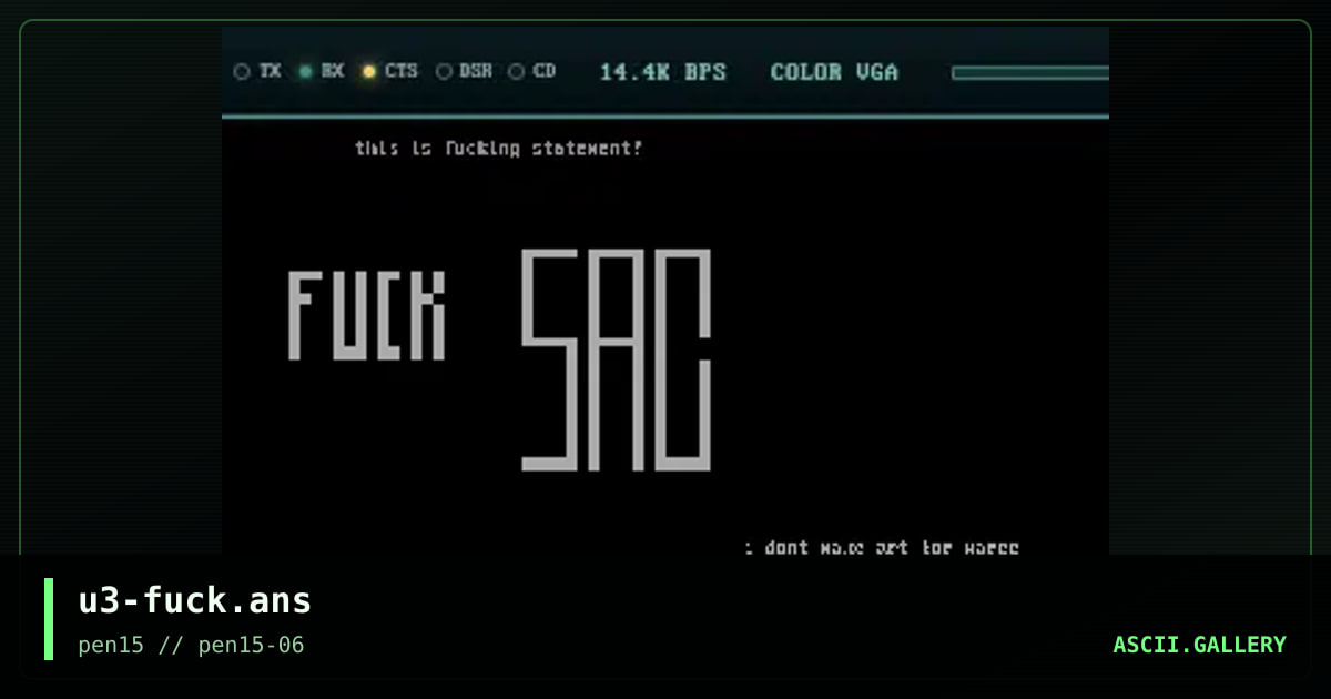 u3-fuck.ans, by unseen fate, 2005