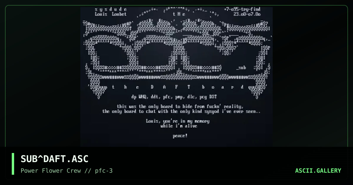 SUB^DAFT.ASC, by subex, 1999