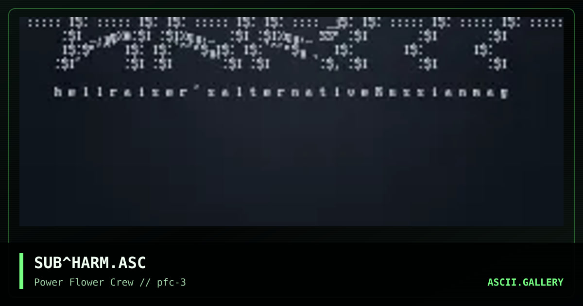SUB^HARM.ASC, by subex, 1999