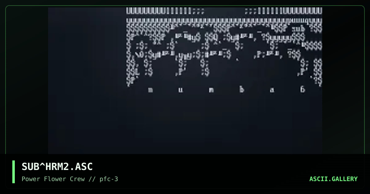 SUB^HRM2.ASC, by subex, 1999
