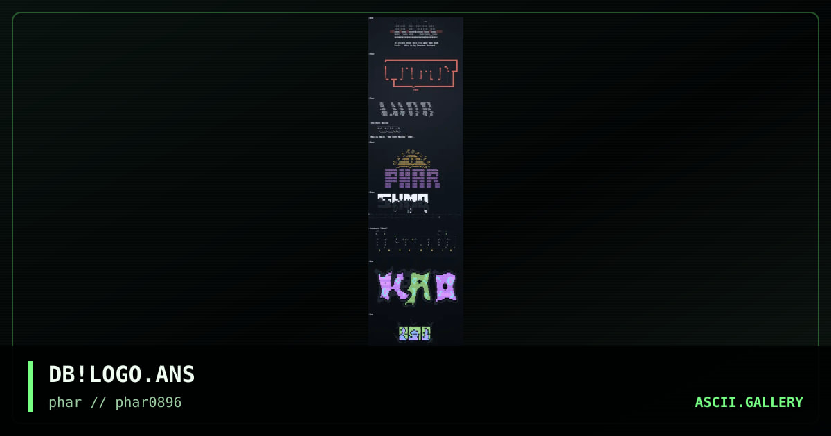 A Colly Of Muh Shitty Logos, by drunken bastard, 1996