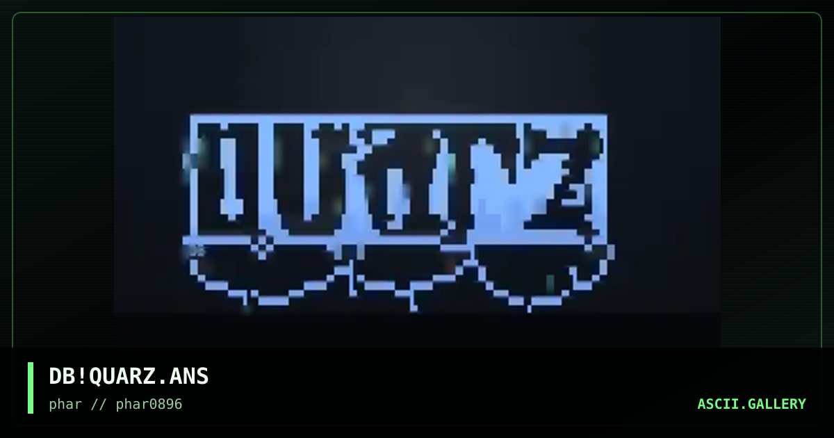 Quarz Logo, by drunken bastard, 1996