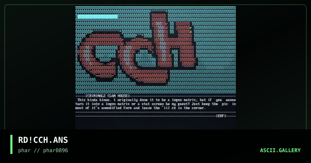 Criminalz Clan House, by rabid doctor, 1996