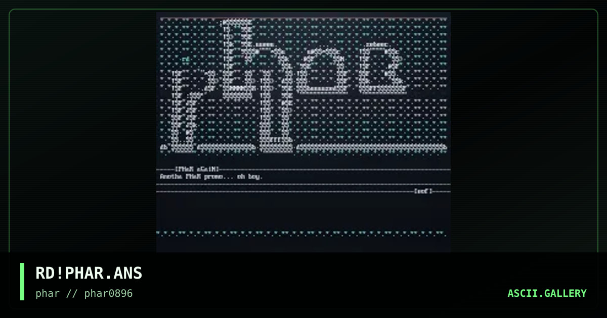 PHaR PRoMo, by rabid doctor, 1996
