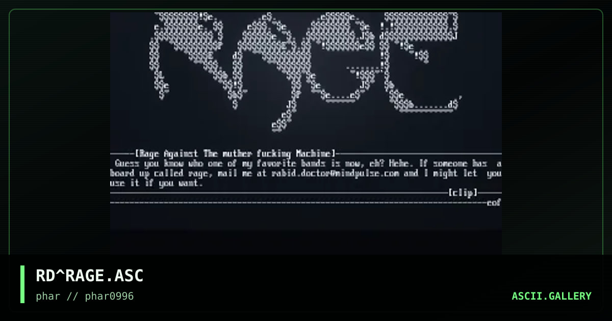 R.A.T.M., by rabid doctor, 1996