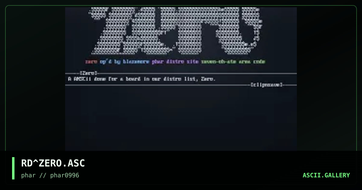 zERo, by rabid doctor, 1996