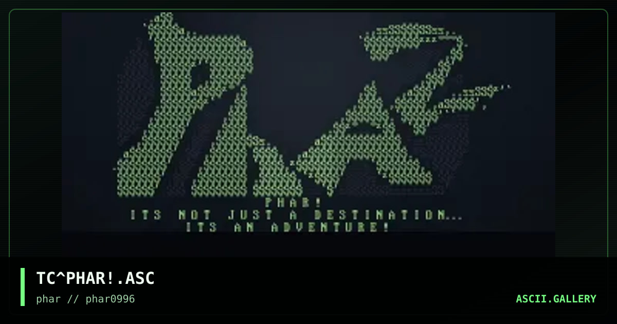 awesome phar logo, by tech, 1996