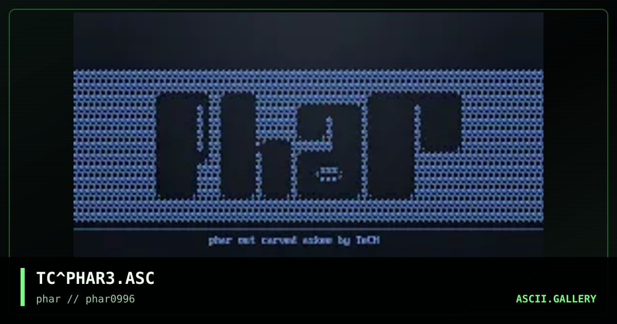 phar logo, by tech, 1996
