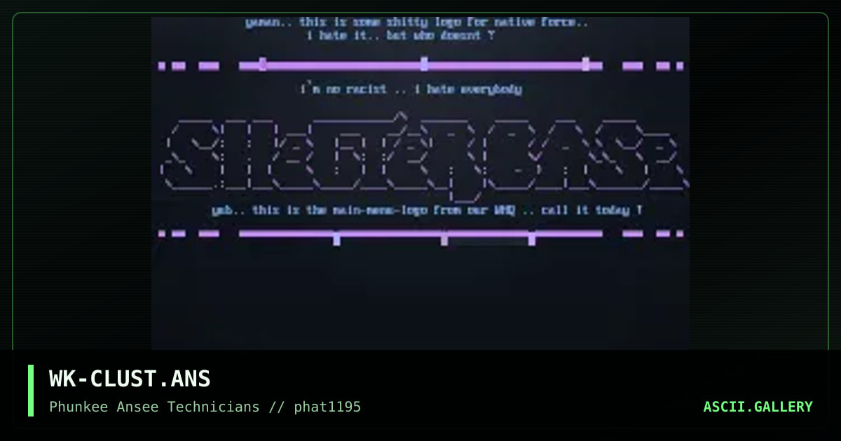 Solo ANSi Logocluster, by walker, 1995