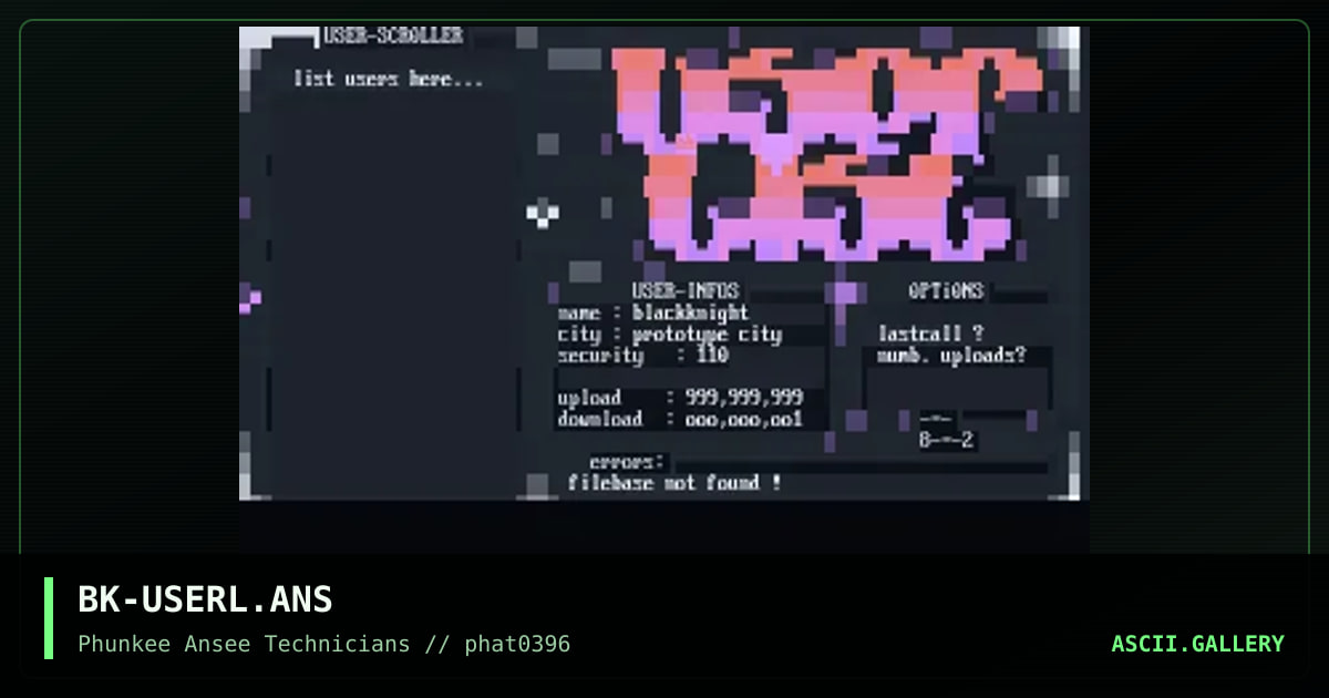 userlist-screen, by blackknight, 1996
