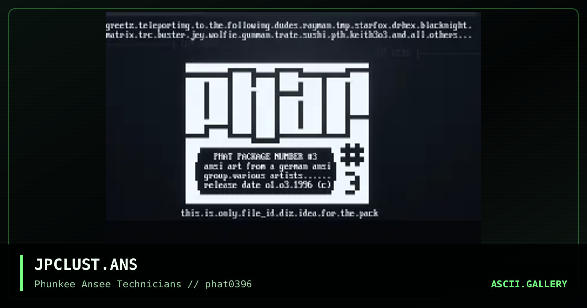 Ansi Cluster, by jump, 1996