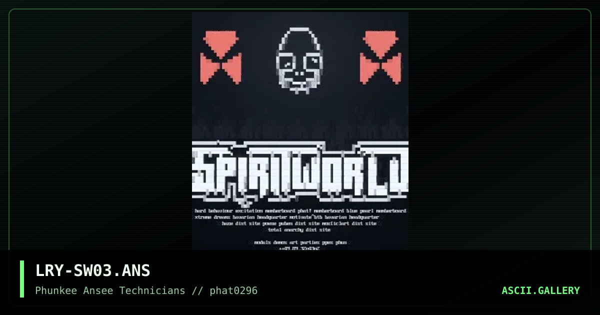 SPiRiT WoRLD o3, by larry, 1996