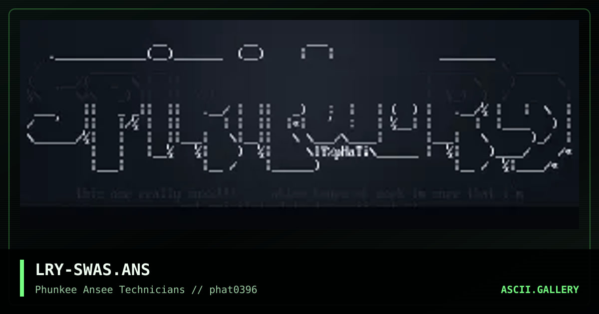 spirits ascii, by larry, 1996