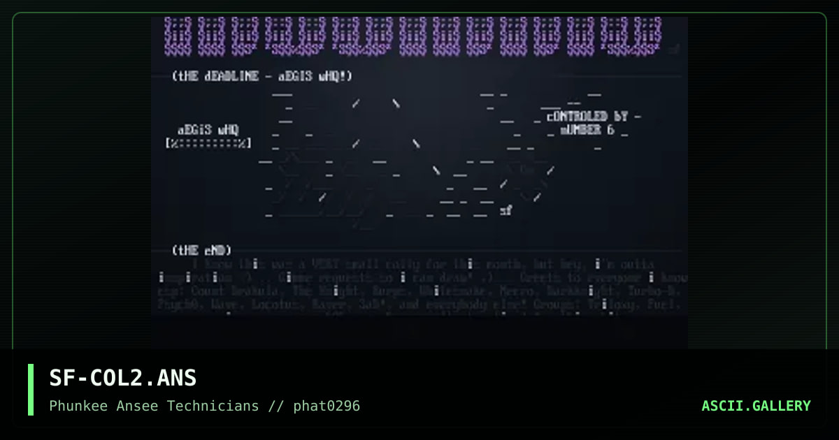 Ascii Collection, by speed freak, 1996