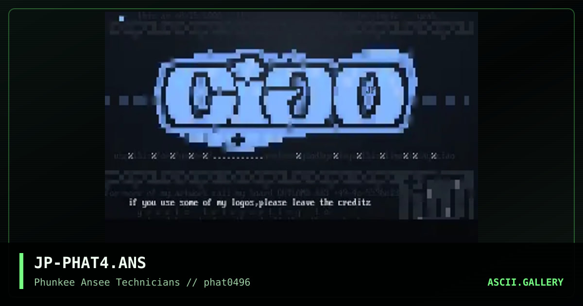ANSi ART CLUSTER #2, by jump, 1996