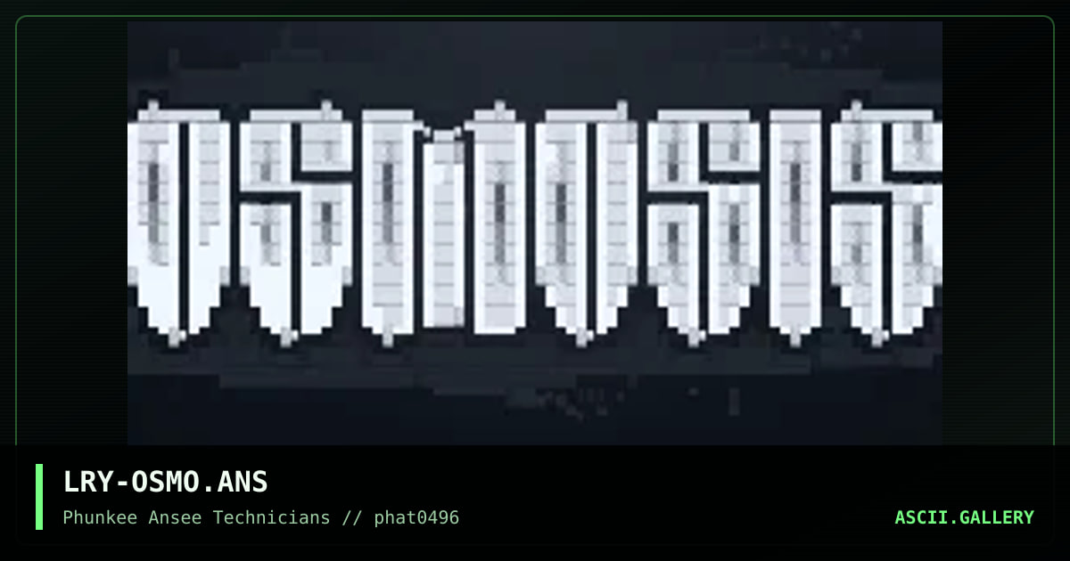 osmosis, by larry, 1996
