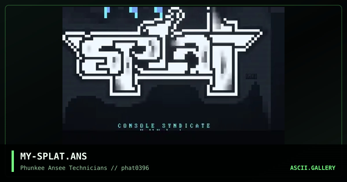 SPLAT! console couriers, by marky, 1996