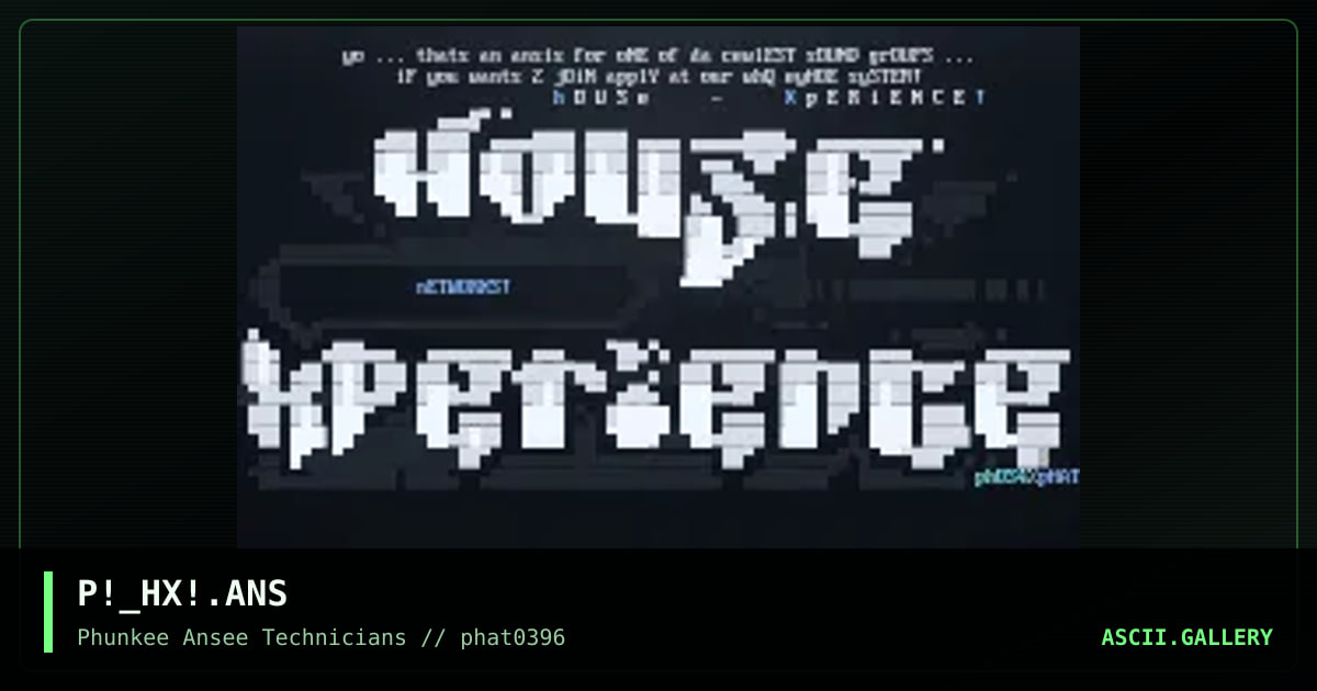 House Experience, by phos4, 1996