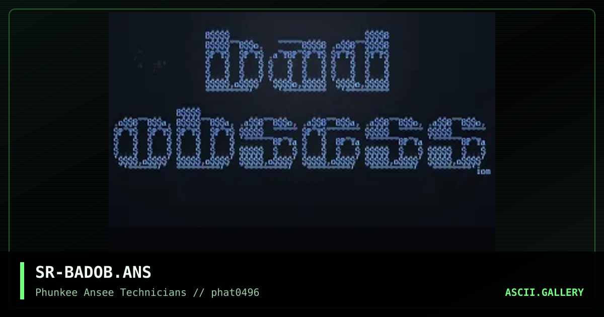 bad obsession logo, by skullrazor, 1996