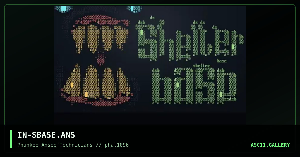 shelter base, by insert, 1996