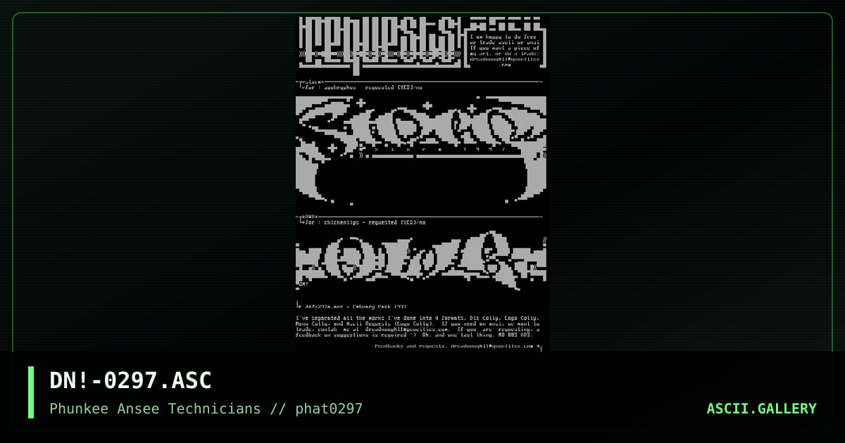 Ascii Colly I -2/97-, by dreadnought, 1997