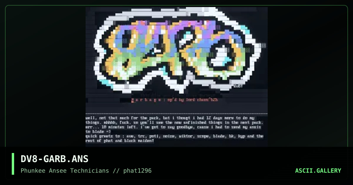 garbage promo!, by dv8, 1996