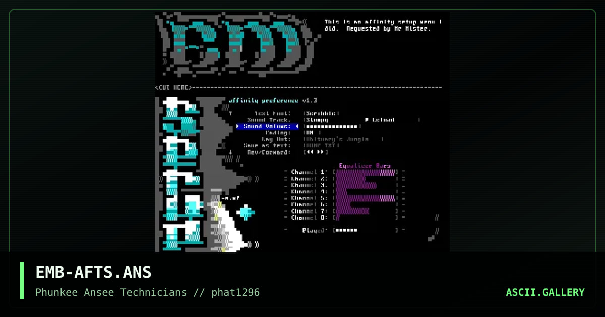Affinity Setup Menu, by emberman, 1996