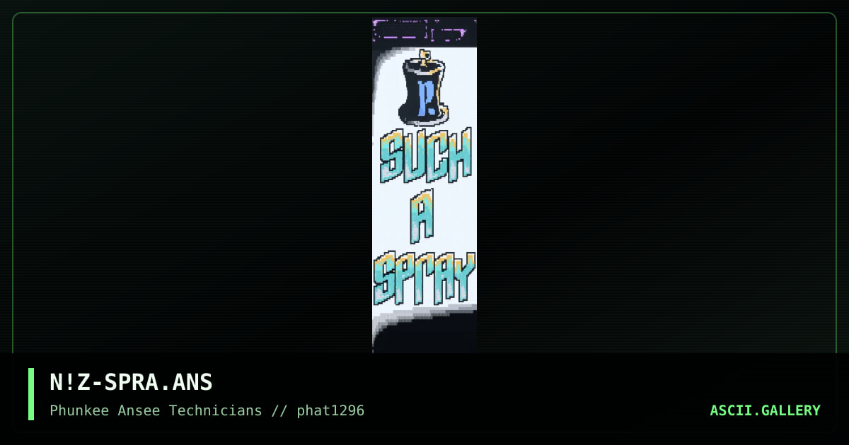 such a spray, by noize, 1996