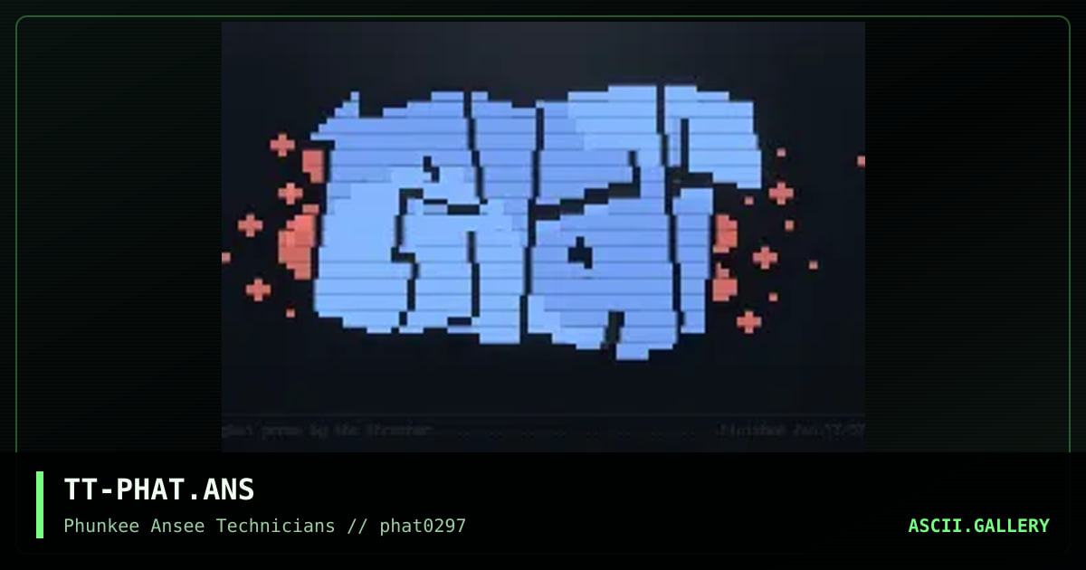 phat font, by the thrasher, 1997