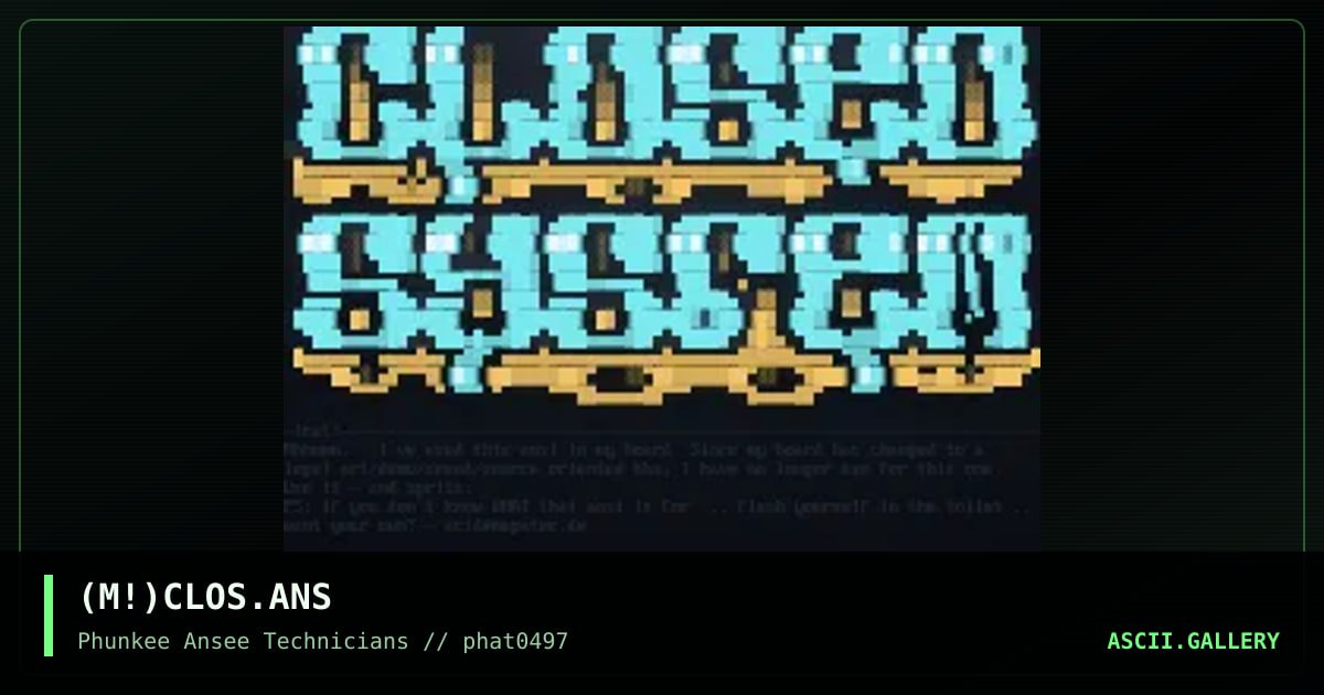 free "closed board", by m0, 1997