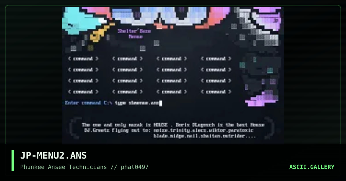 menu-cluster, by jump, 1997