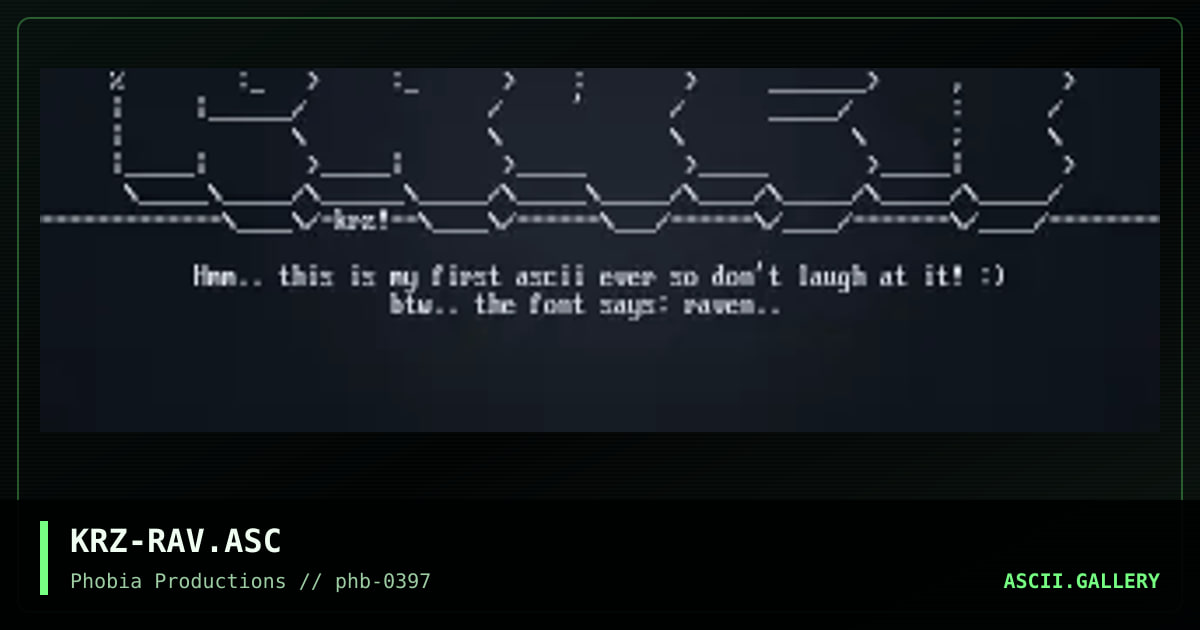 KRZ-RAV.ASC, by krazie, 1997