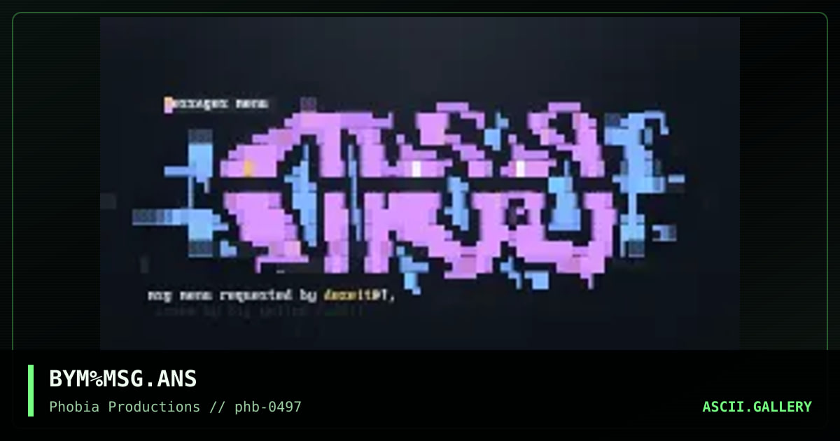 msg menu font@!., by big yellow man, 1997