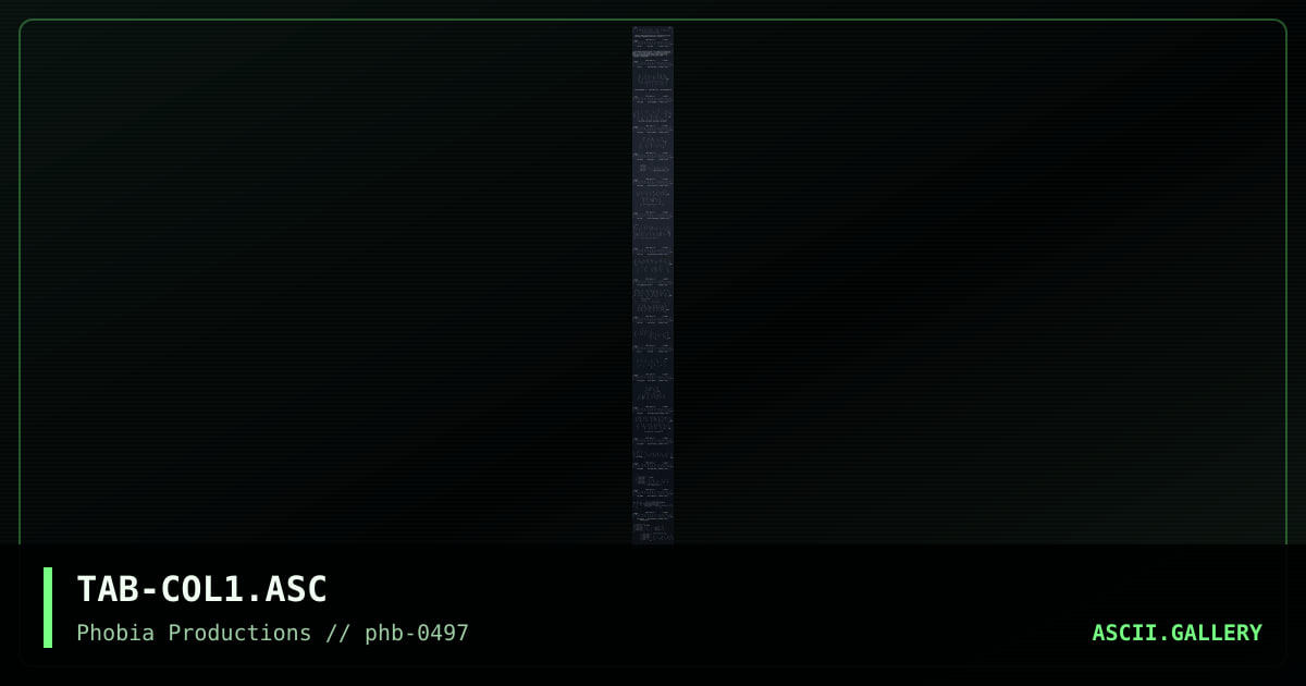ascii colly no.1, by tabacman, 1997