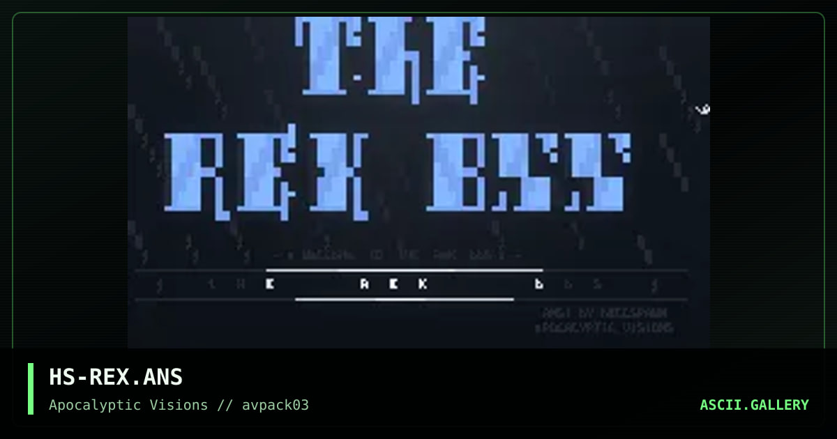 HS-REX.ANS, by hellspawn, 1995