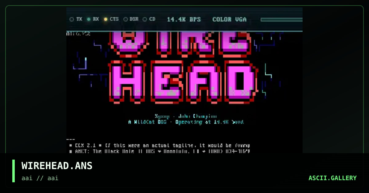 WIREHEAD.ANS, by smooth, 1998