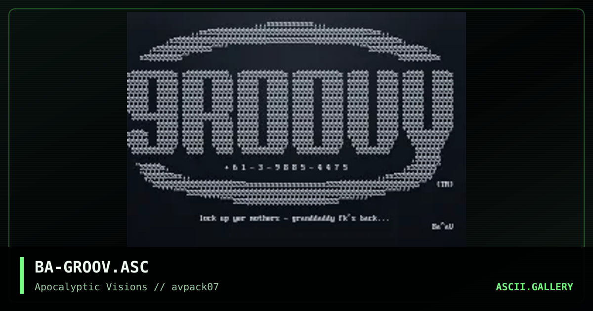 Groovy(tm), by blue apache, 1995
