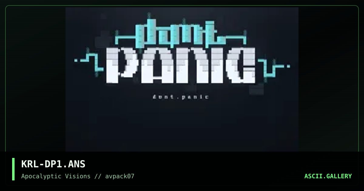 Dont Panic, by mr krinkle, 1995