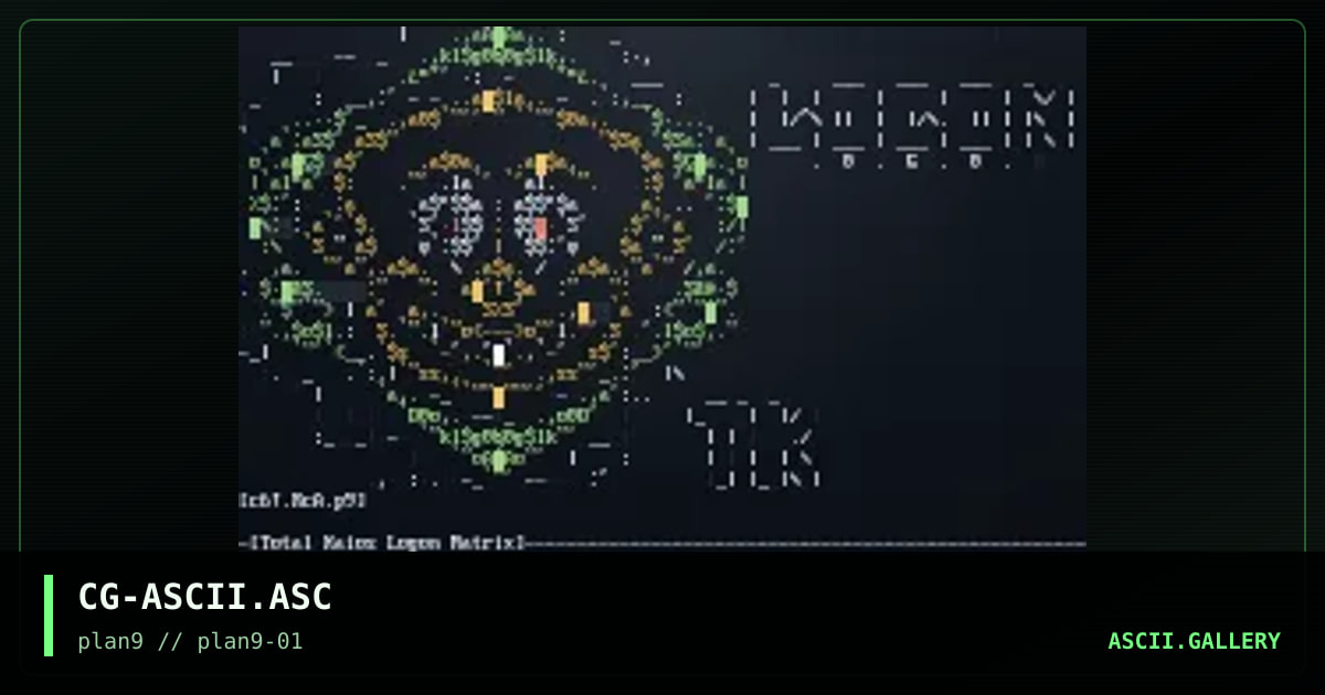 Ascii Colly, by cyber god, 1997