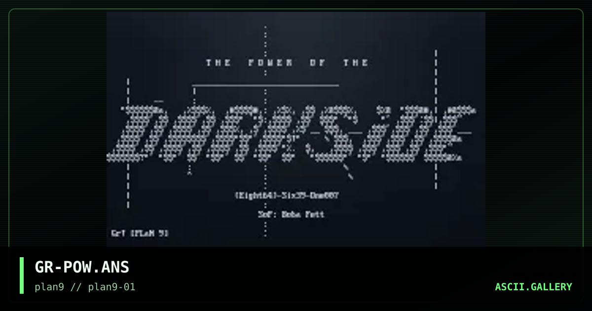 POD ascii!, by greedo, 1997