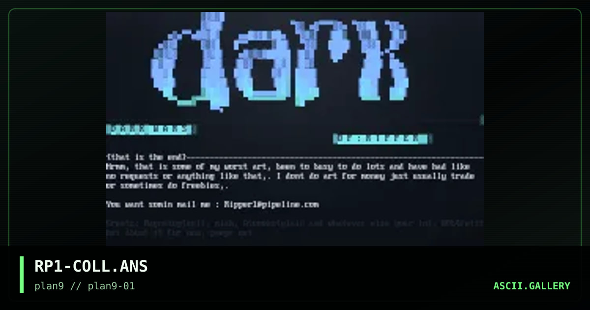 Ansi colly, by ripper1, 1997
