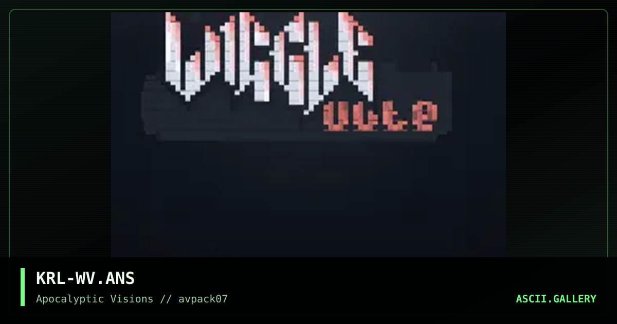 Wiggle Vote, by mr krinkle, 1995