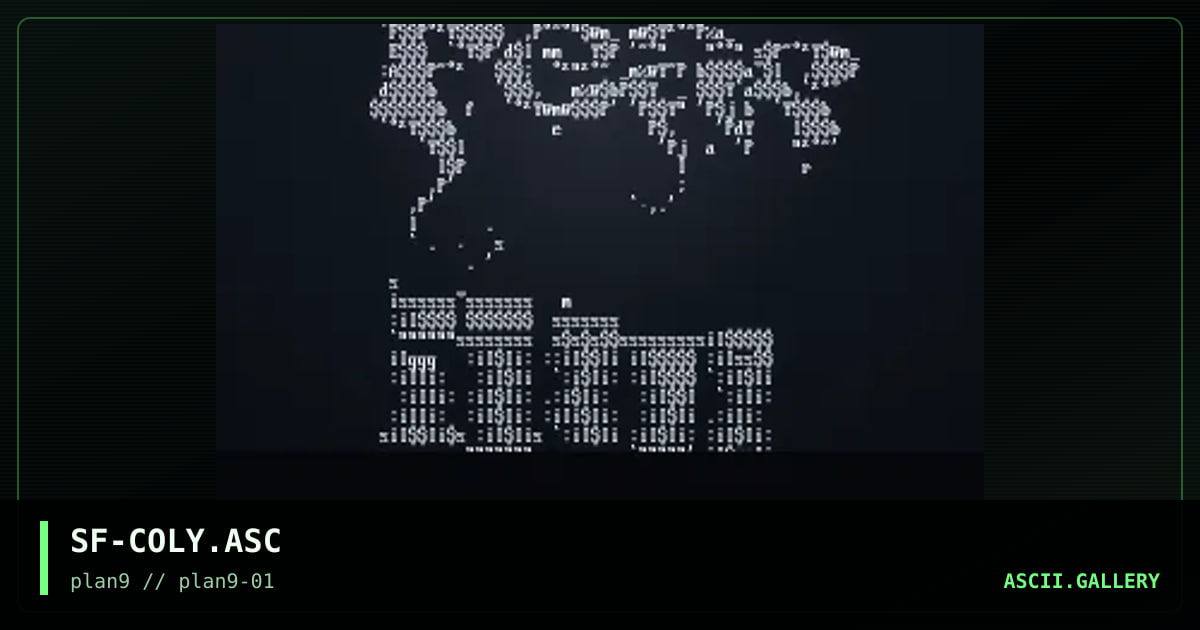 ascii colly, by snail face, 1997