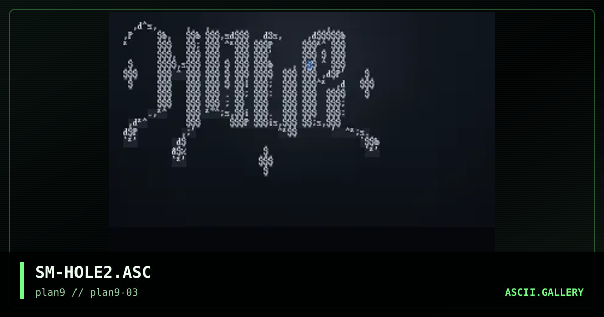 hole ascii, by smoke, 1997