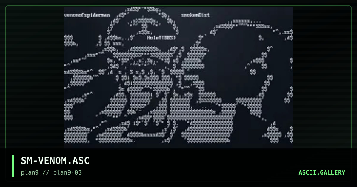 Venom ascii, by smoke, 1997