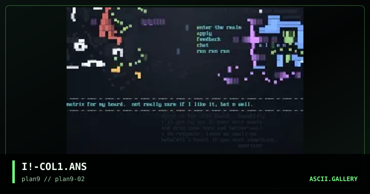 Ansi Collection #1, by morrison, 1997