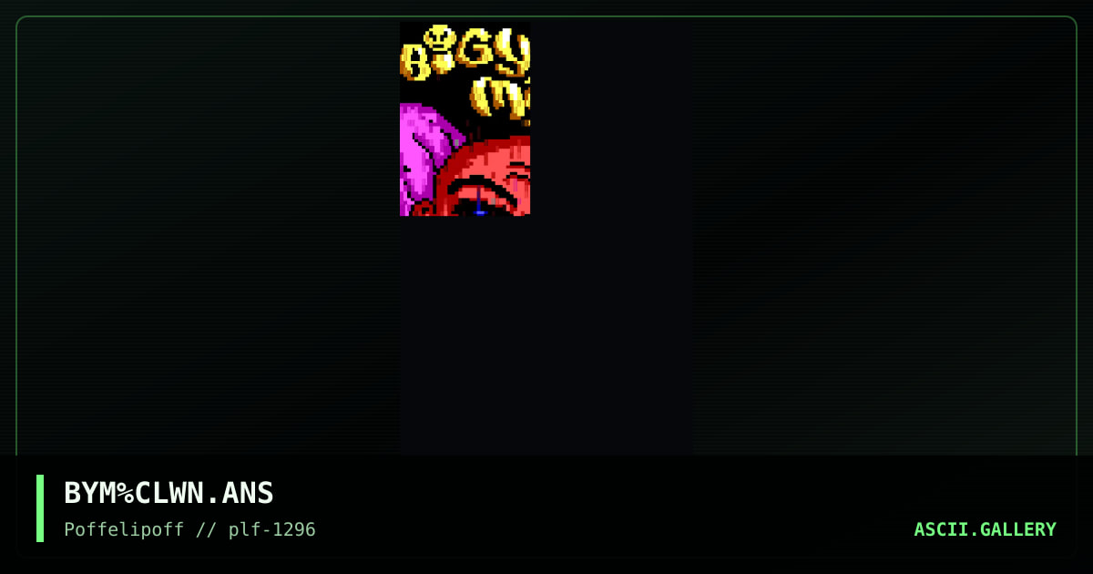 clown pic, by big yellow man, 1996