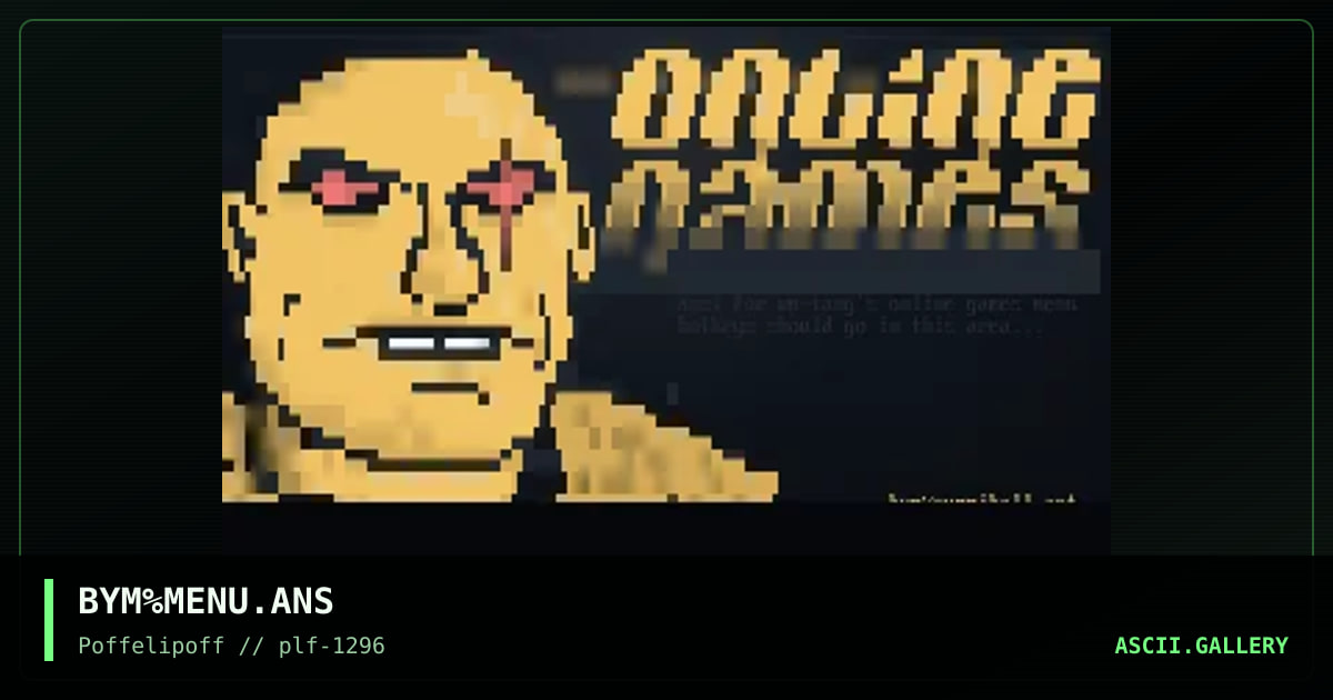 a yellow man menu, by big yellow man, 1996