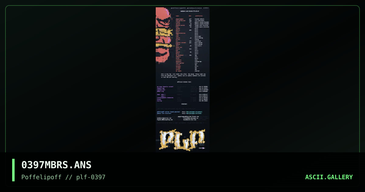 members and disto o3/97, by big yellow man, 1997