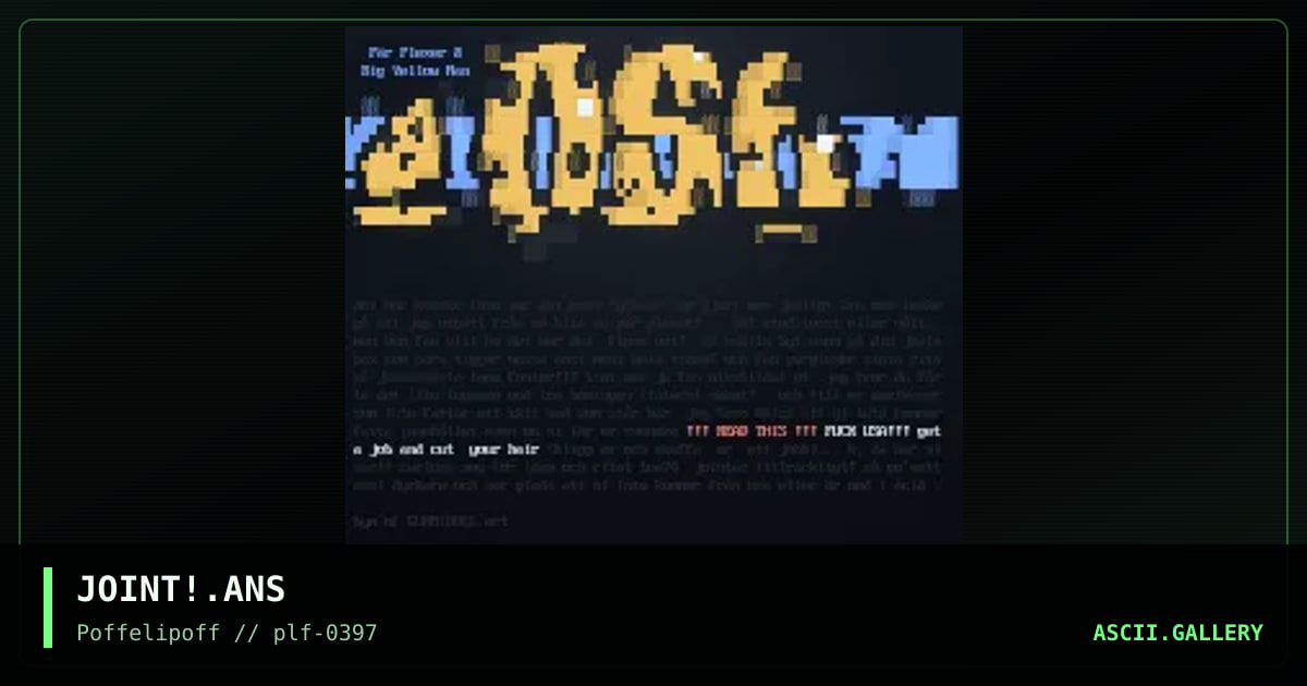 just a joint, by big yellow man, perplexer, 1997